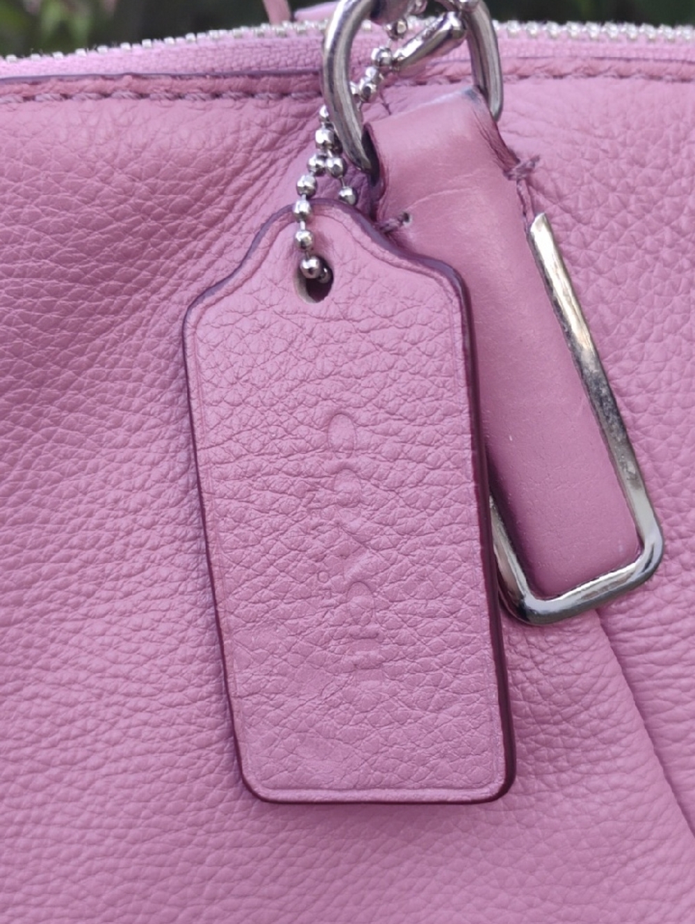 Coach Kelsey Pink Pebbled Leather Satchel Tote #F34494 - Picture 3 of 10